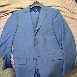 Men's Blue Suit Jacket and pants